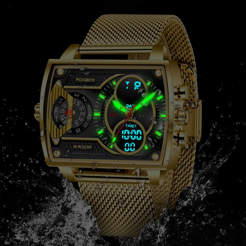 Men’s Multi-functional Waterproof Luminous Electronic Quartz Watch