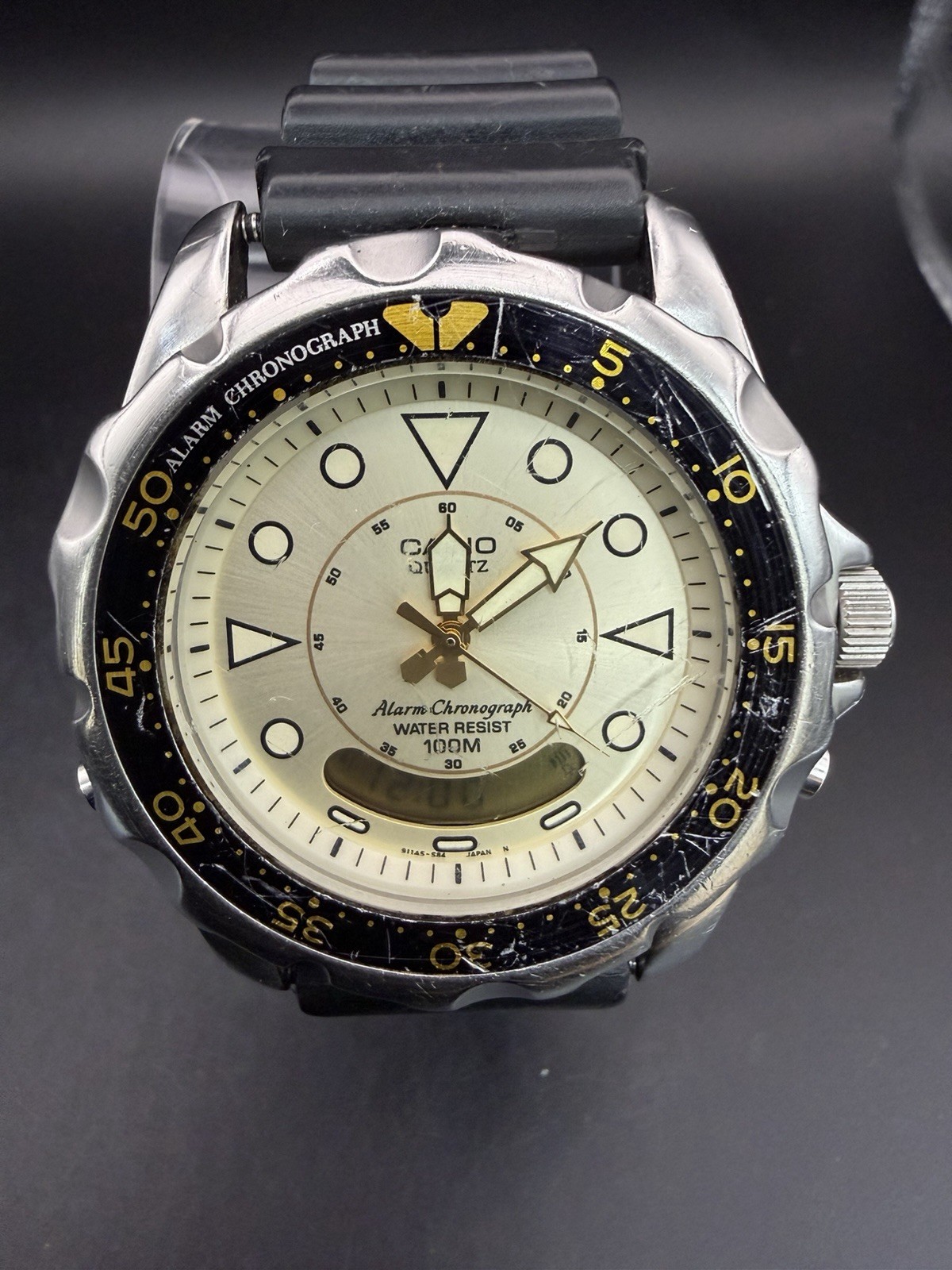 Vintage Casio AD-520 (388) “Smiley” 42mm Champagne Dial (#0106)