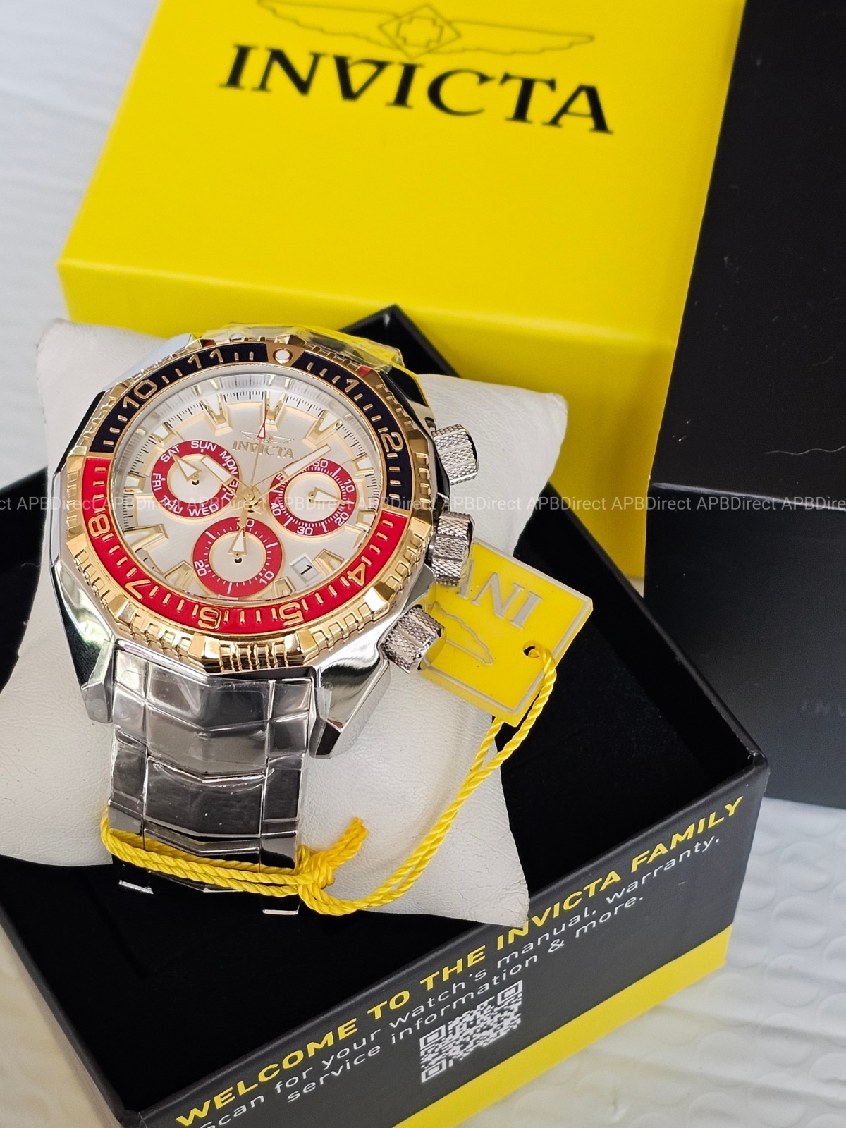 Invicta – AKULA – Swiss Z60 Chronograph 55mm High Polished SS Case – mens watch