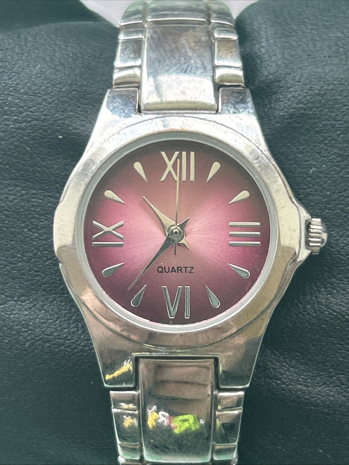 Silver Tone Purple Dial Women’s Quartz Watch