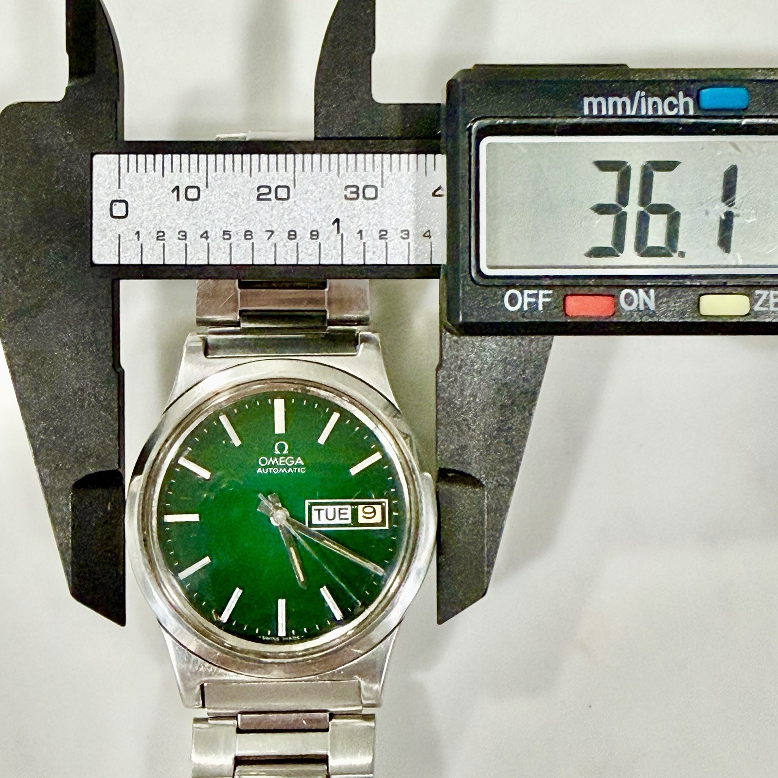 Vintage & Rare! OMEGA Automatic Green Dial DayDate Cal 1020 Men’s 36mm Watch