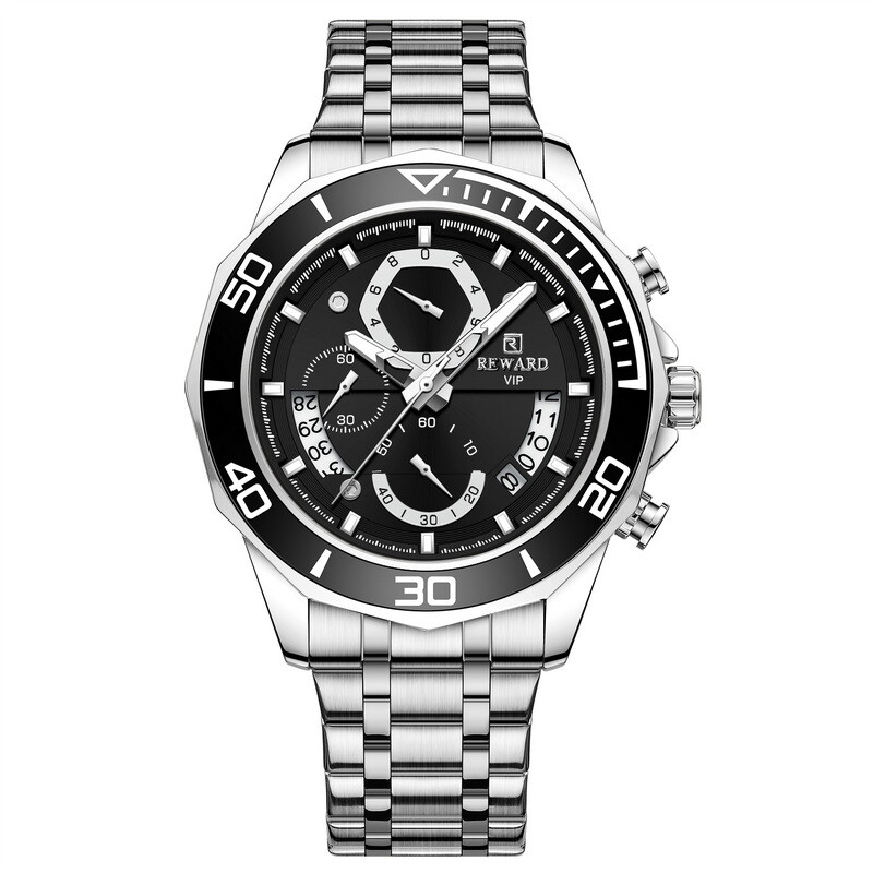 REWARD Men’s Multifunction Chronograph Calendar Luminous Waterproof Quartz Watch