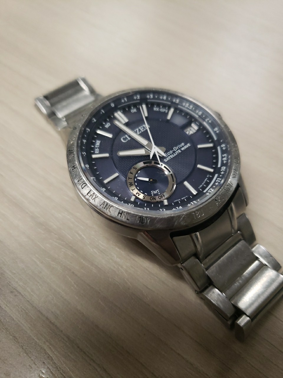 CITIZEN F150-S150862 Eco-Drive Satellite Wave Stainless Steel Watch 53mm