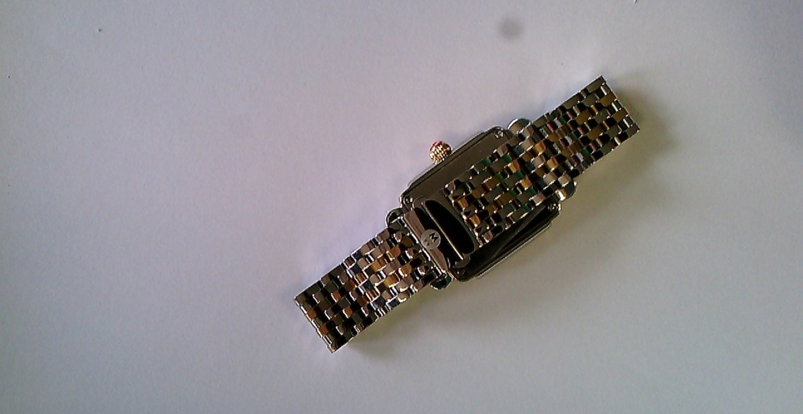 Michele Deco TRH 1969035 .08 ct tw Two Tone Watch. DOES NOT WORK. READ LISTING.