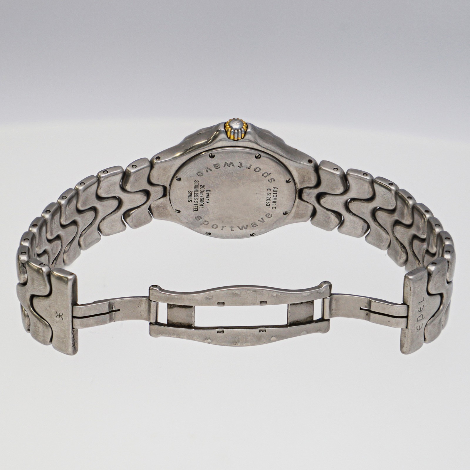 EBEL E6120531 Sports wave white Dial Automatic Stainless Steel Gold Plated