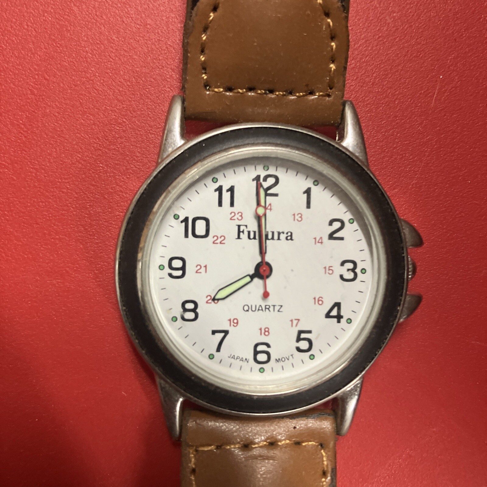 Futura Men Watch Stainless Steel Brown Leather