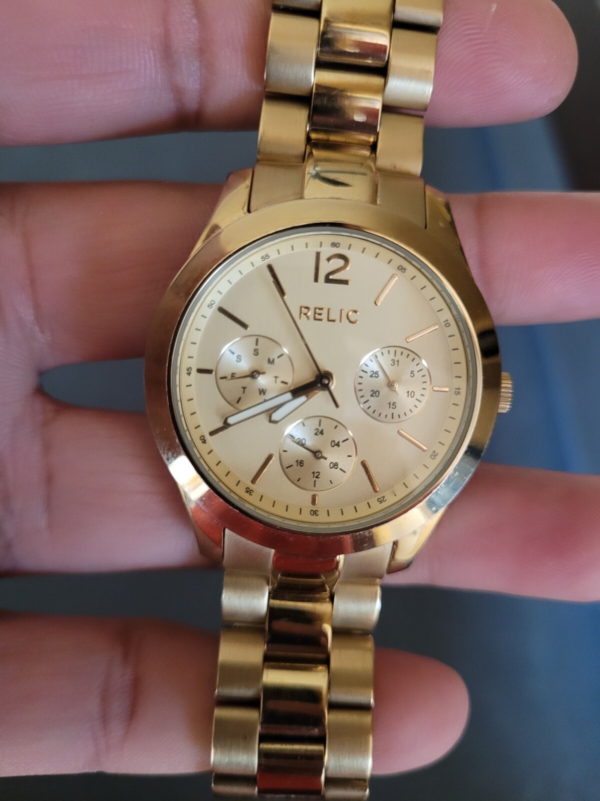 Relic Goldtone Wrist Watch for Women ZR15599 -991107
