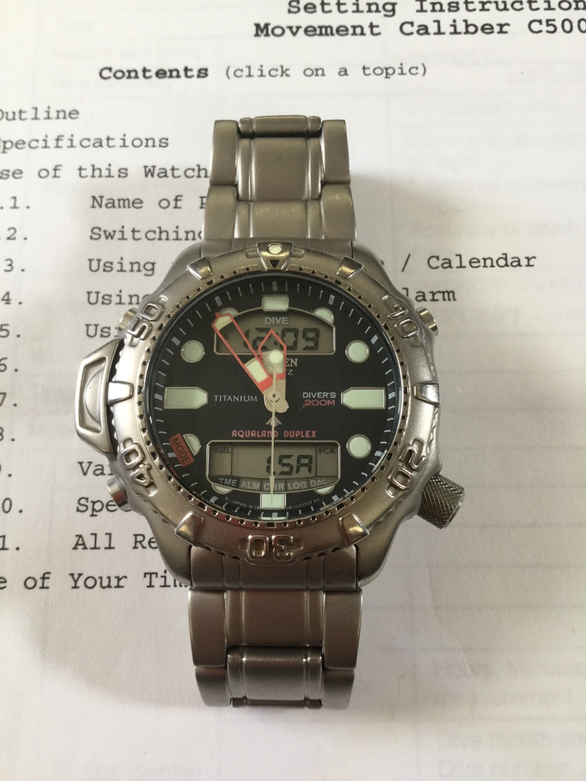 Citizen titanium aquaplaned duplex