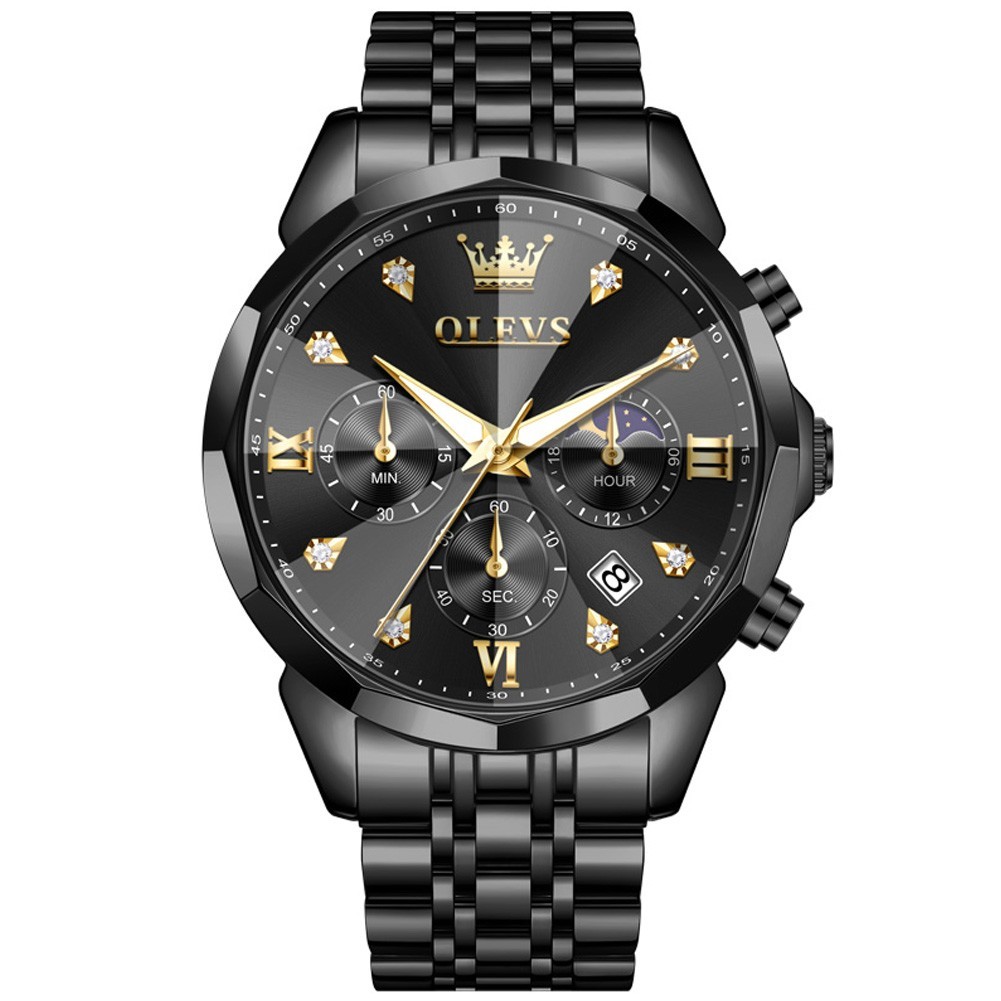 OLEVS Japan Movement Leisure Classics Night Light Gents Quartz Watch 3670!