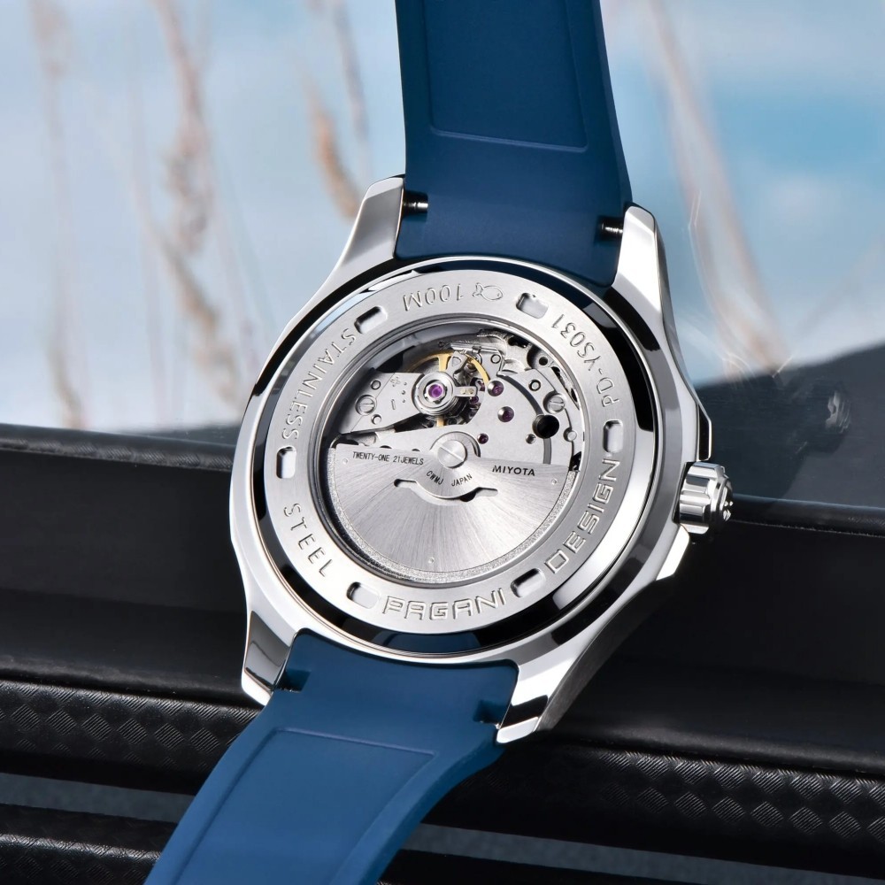 Men’s Automatic Mechanical Watch Miyota Movement Sapphire Glass 100M Waterproof