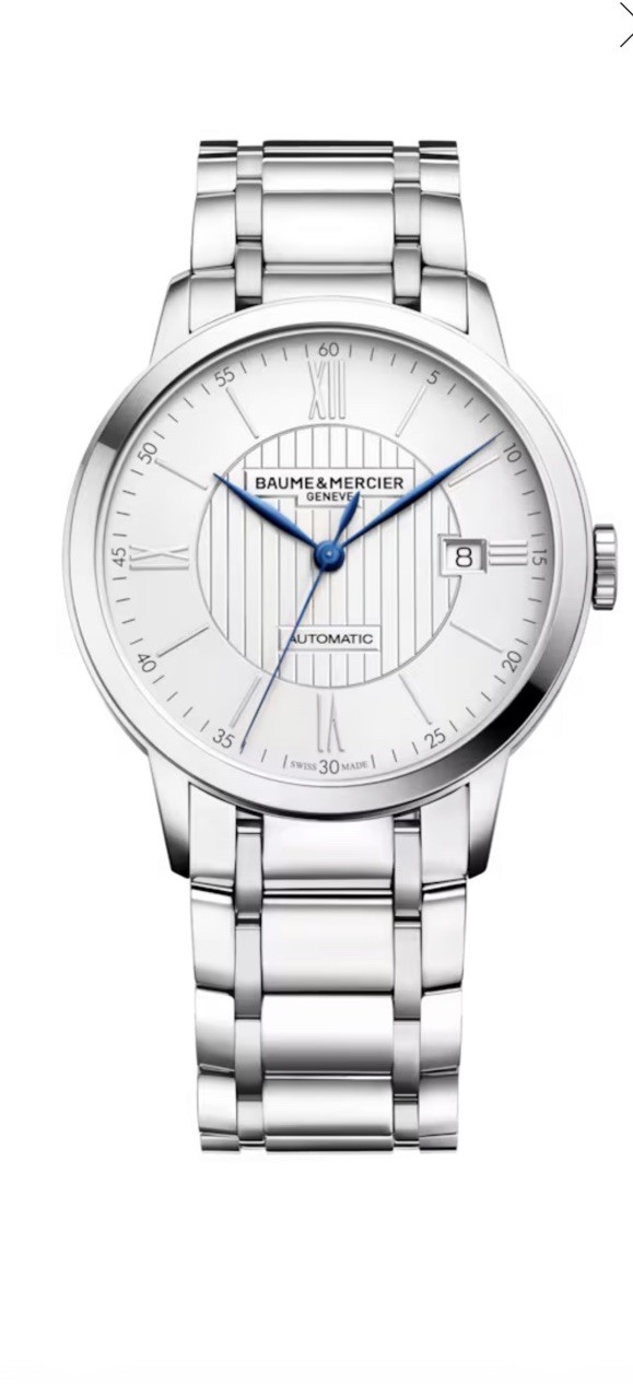 Baume & Mercier Classima MOA10215 Swiss Automatic 40mm Mens Watch Box & Card-NEW