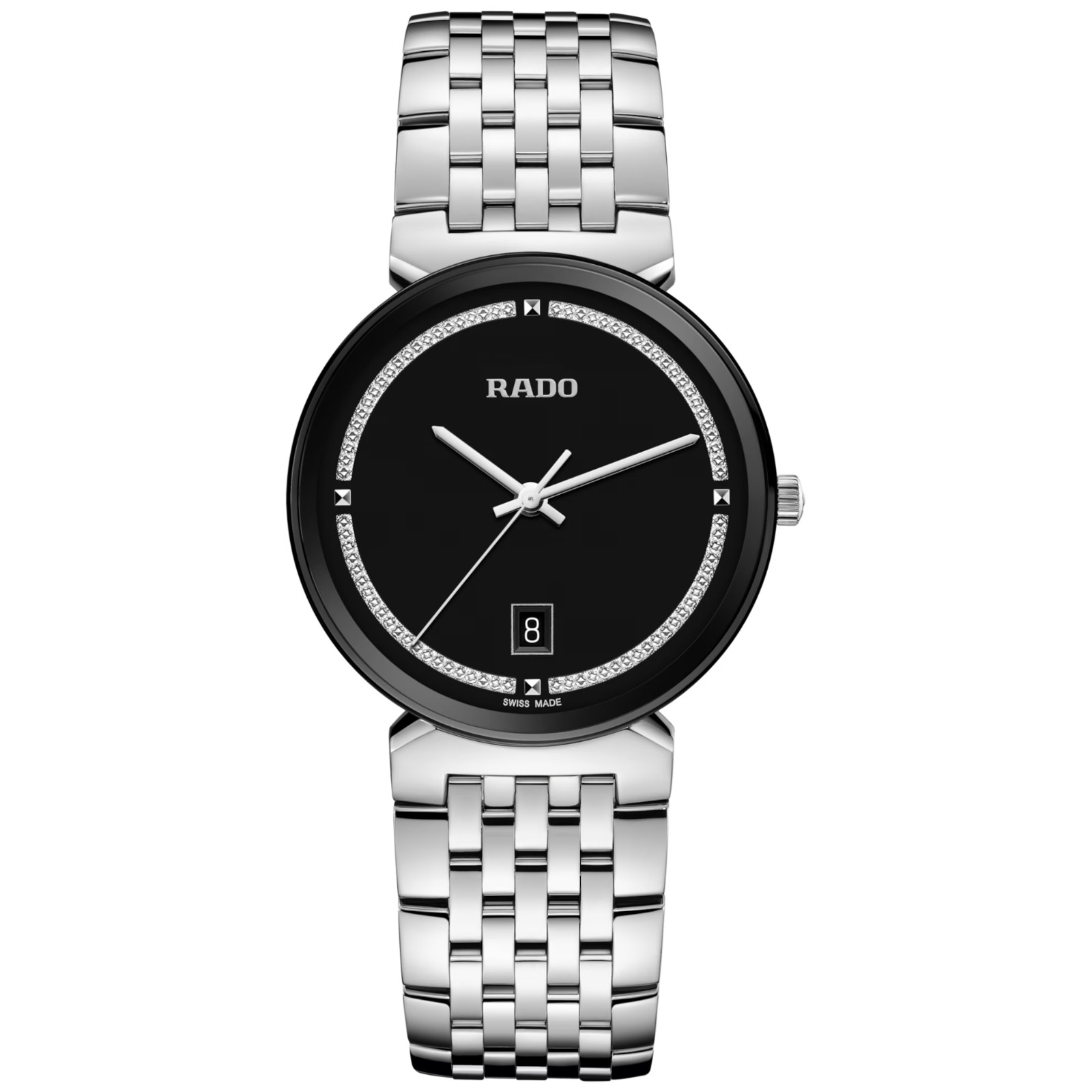 New Rado Florence Stainless Steel Black Dial Men’s Watch R48912163