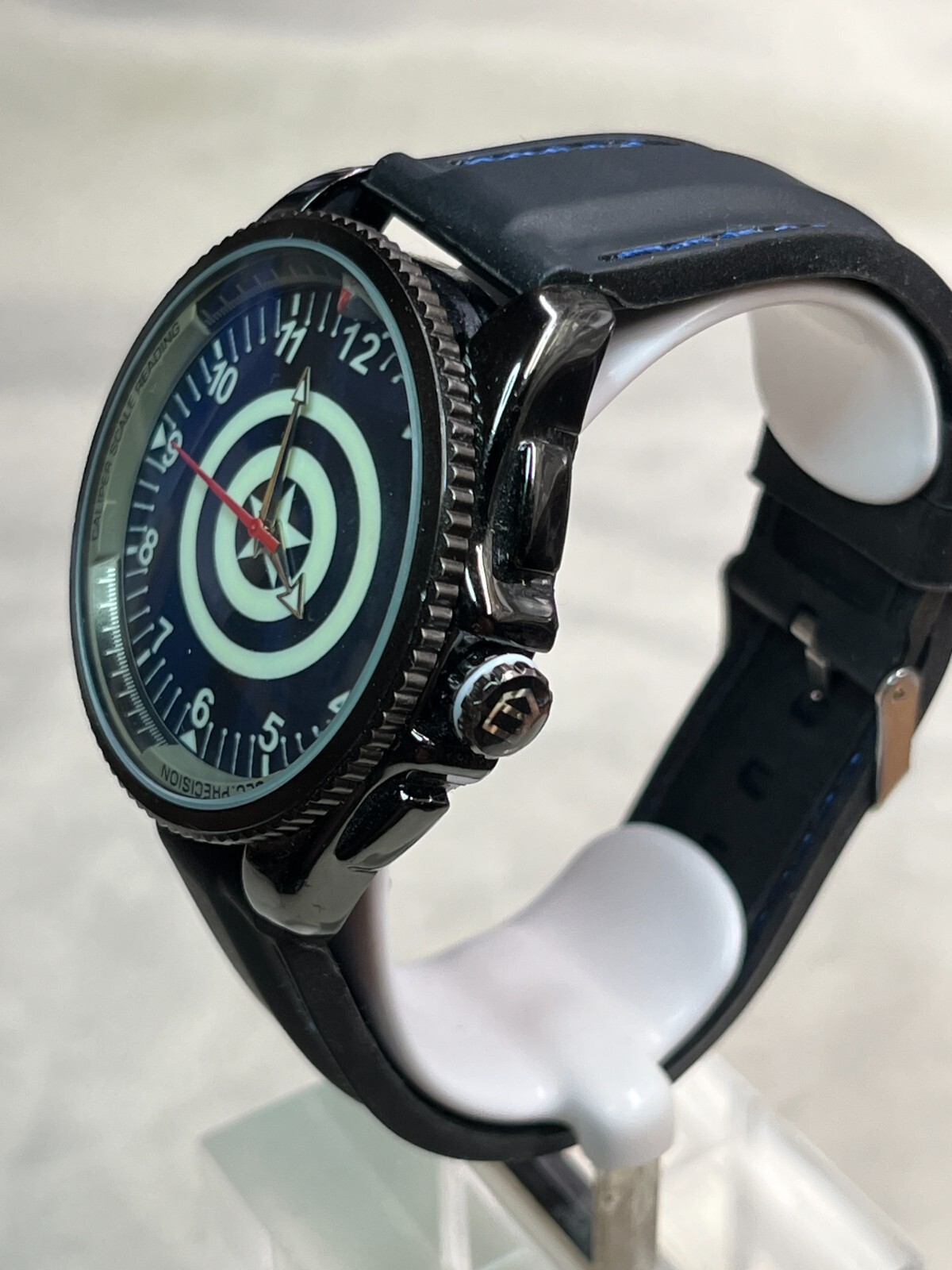 Marvel Captain America Quartz Men’s Watch Full green Lume Dial NEW 48mm Case