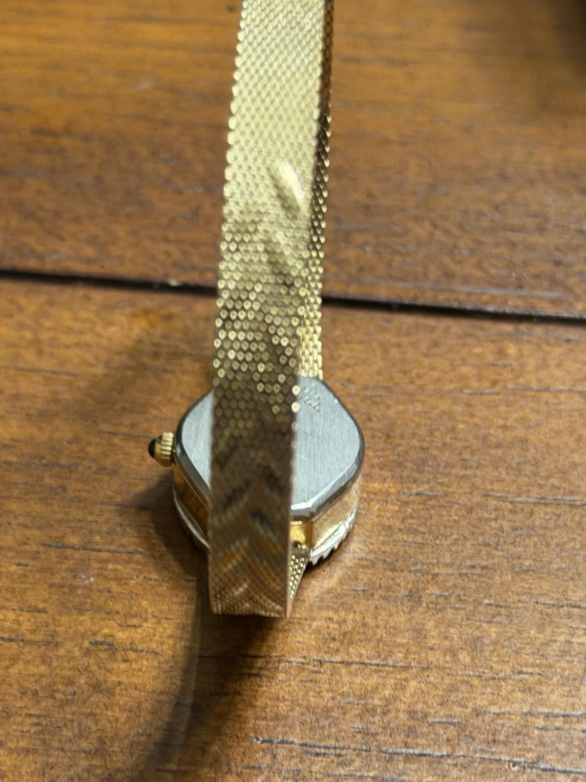 DUFONTE Diamond Sapphire L. Piccard Vintage Women’s Watch Gold Tone Quartz 17 mm