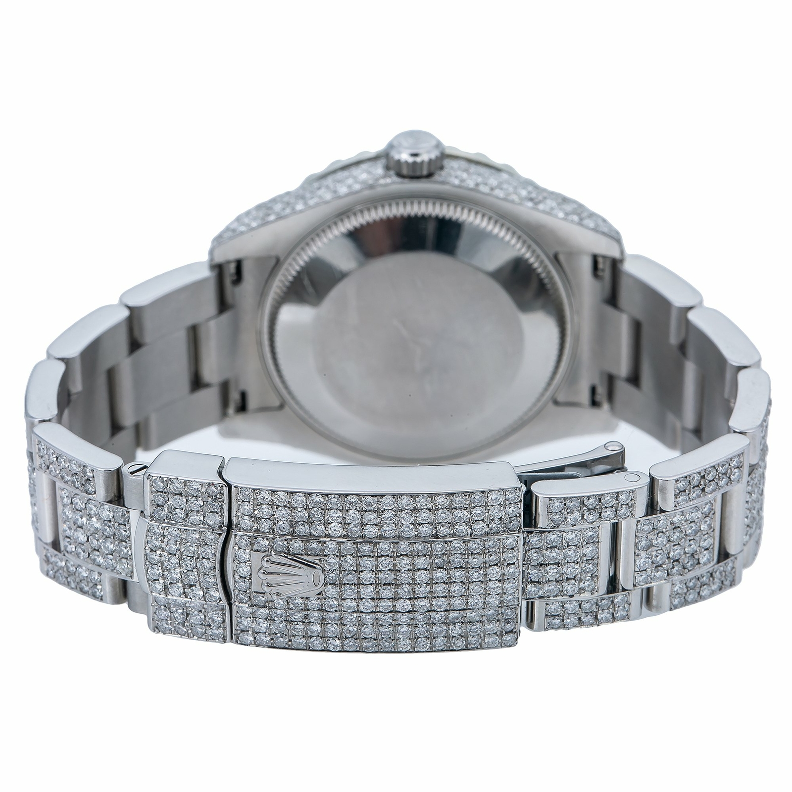 Rolex Datejust 31mm Steel Oyster Bracelet Iced Out Blue Dial 10.25 TCW – 178240
