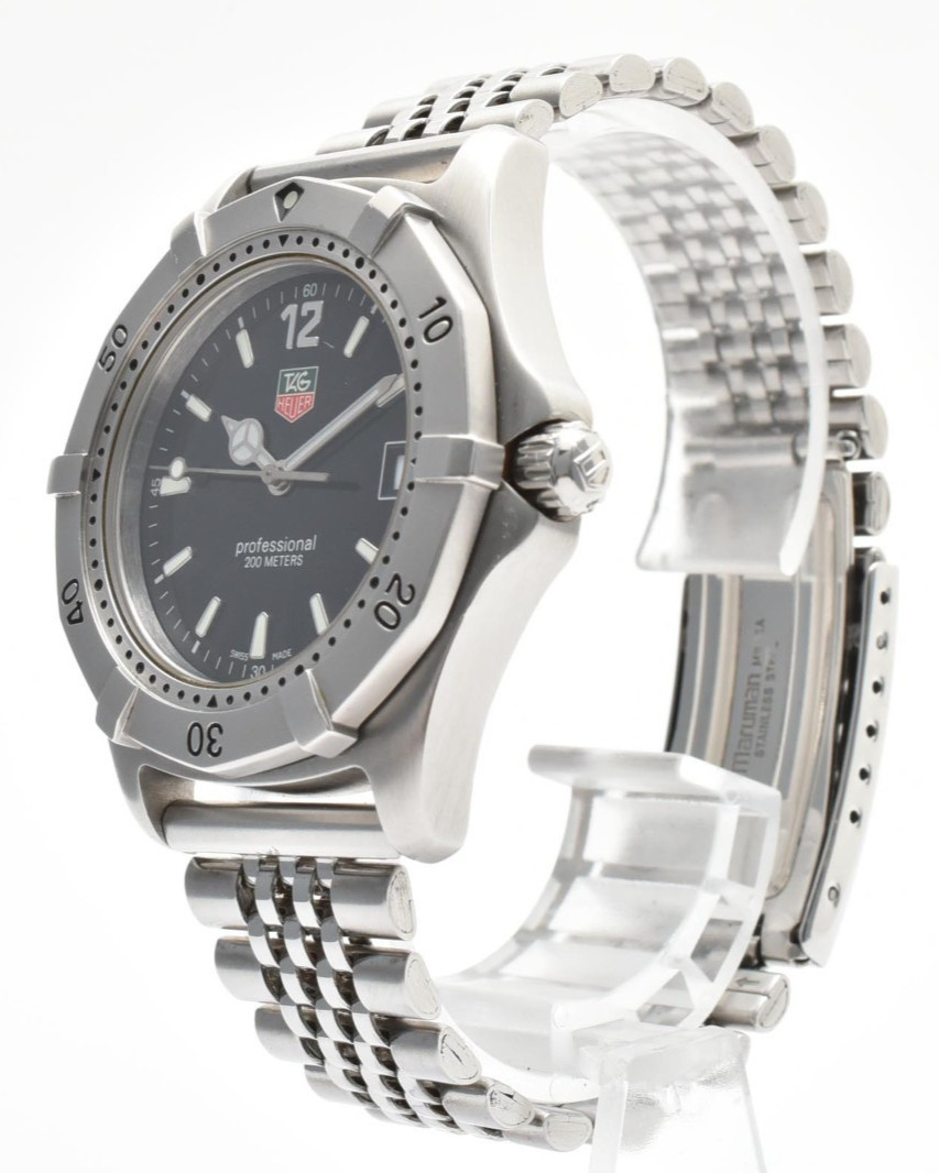 [NEAR MINT] TAG Heuer WK1110 2000 Professional Black Quartz 200m Men’s Watch JP