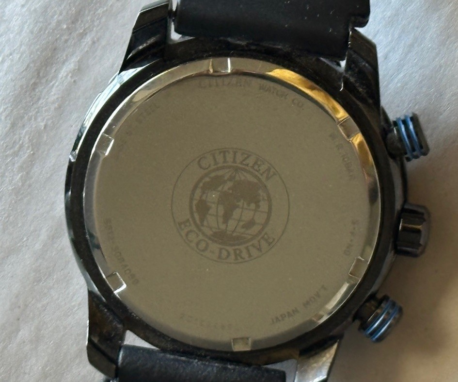 CITIZEN ECO-DRIVE CHRONOGRAPH SS MEN’S 45mm WATCH B612-S084059 *Needs Battery