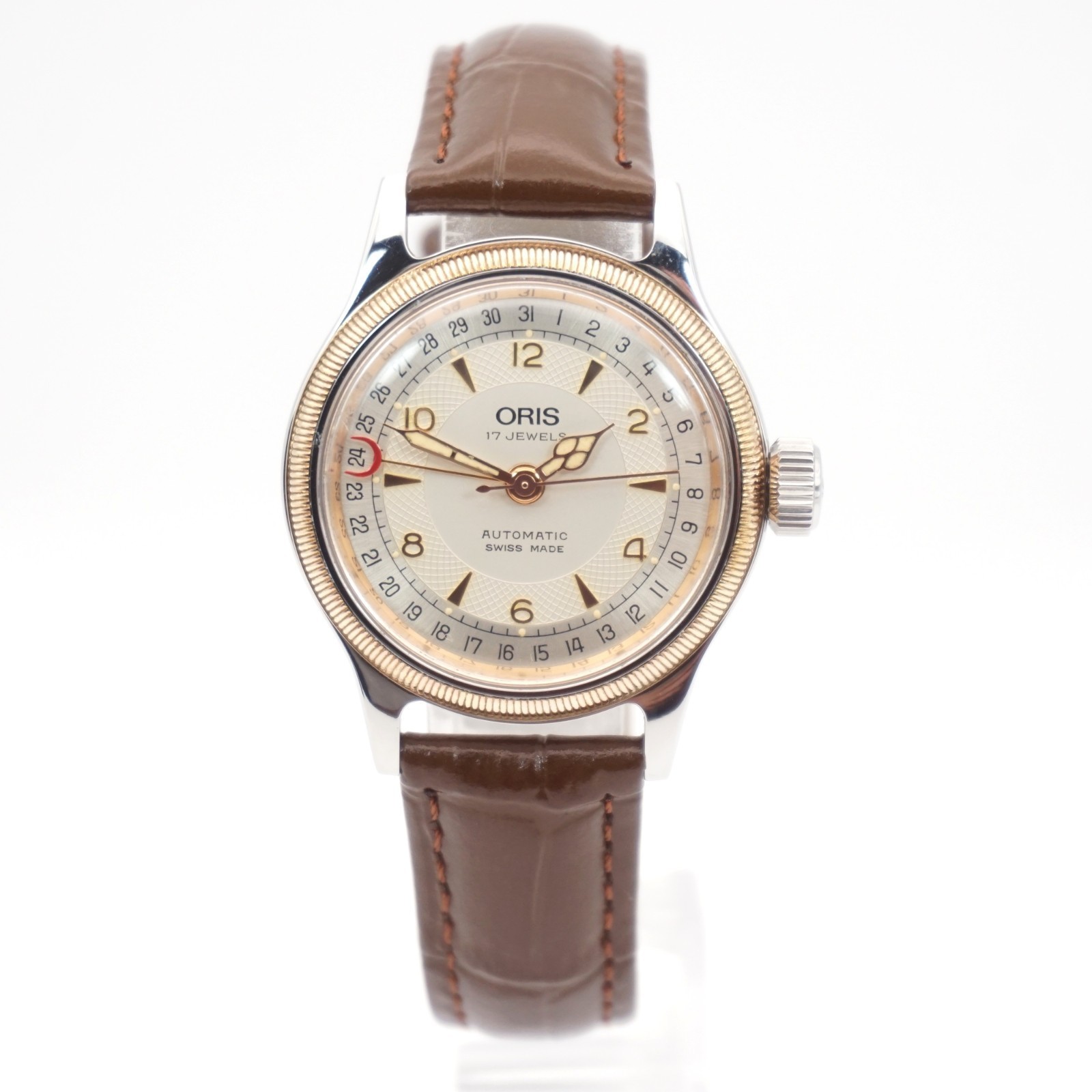Vintage Oris Big Crown Pointer Date 7400B Automatic 32mm Silver Unisex Watch