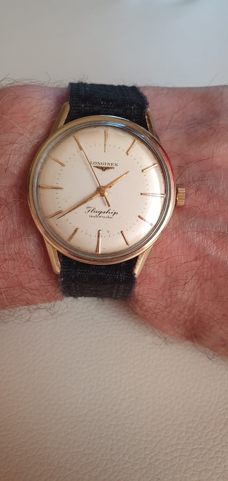 Vintage 1960 Longines Flagship Automatic 380 SERVICED Ref 1304-1 Watch
