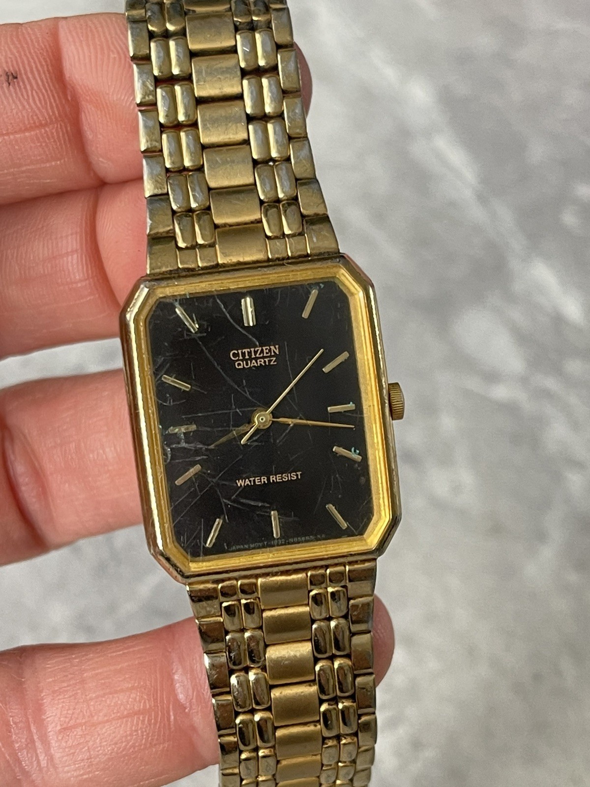 Citizen Men’s Watch 1032 -S71807 HSB Gold Tone 80’s Vintage Bracelet Tank – 924