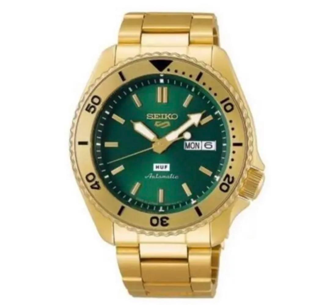 Seiko SBSA164 HUF Limited Edition Watch Green Dial Gold Case New