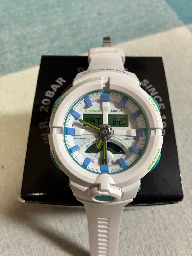 CASIO G-SHOCK GA-500WG-7A White Blue Men’s Watch Used Japan