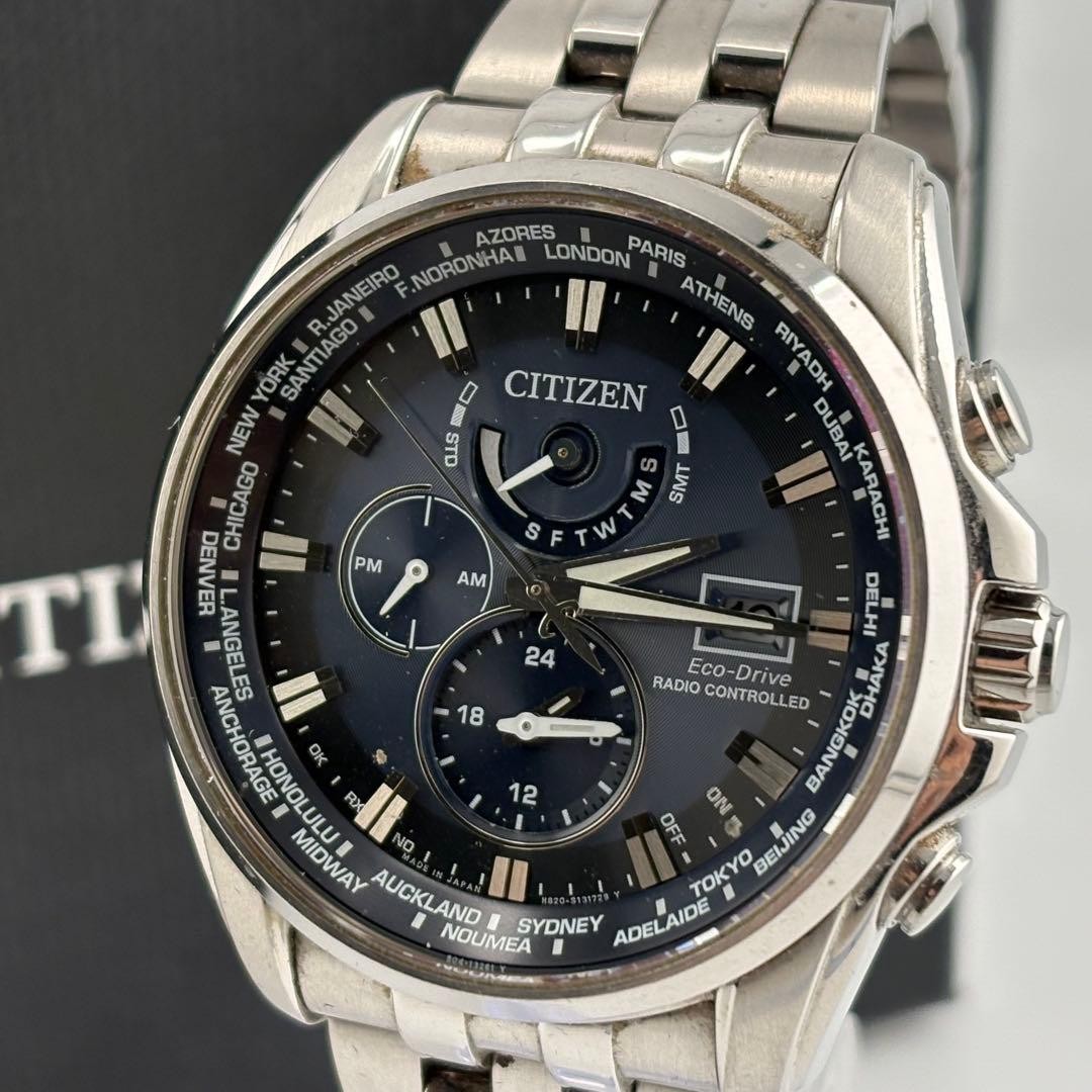 Citizen Attesa AT9060-54L Solar Radio analog Watch wrist 18cm/7.1in
