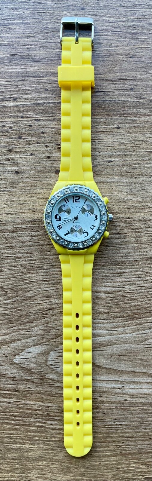Sophie Quartz Watch Rhinestone Sub Dials New Battery – Working