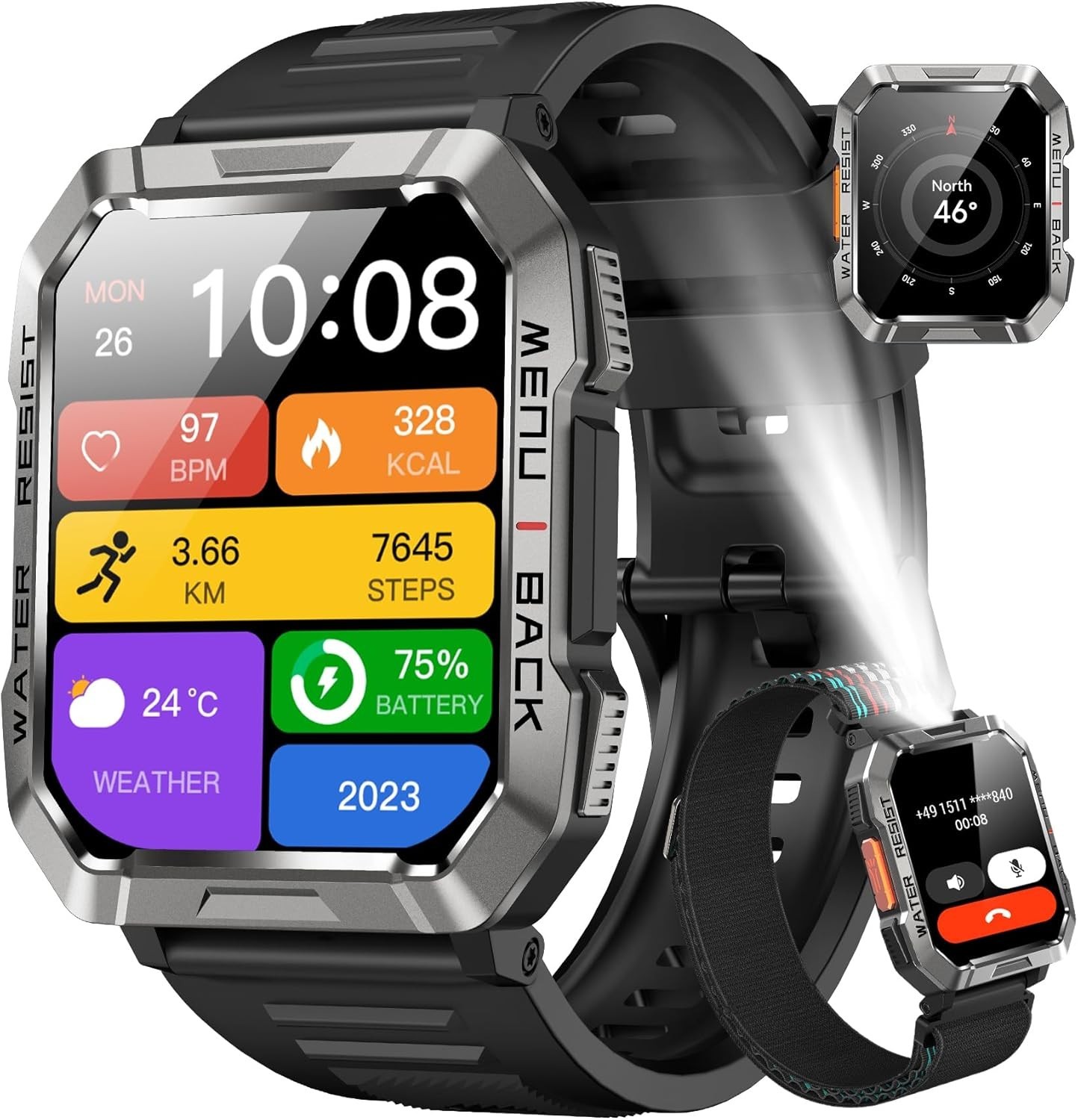 Reloj inteligente militar para hombre (contesta y realiza llamadas) NUEVO US