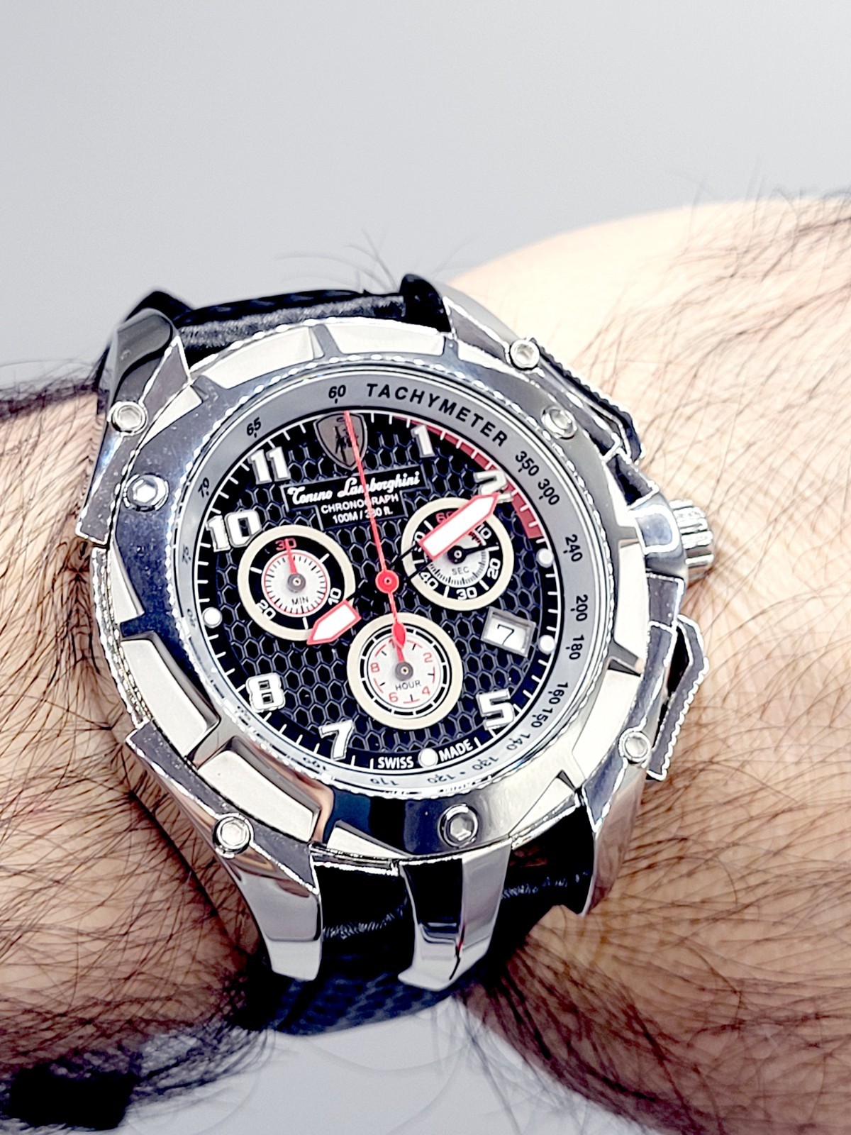 $2271 Swiss, Rare [NEW] 48mm Tonino Lamborghini TL 3401 Tachometer Quartz Watch