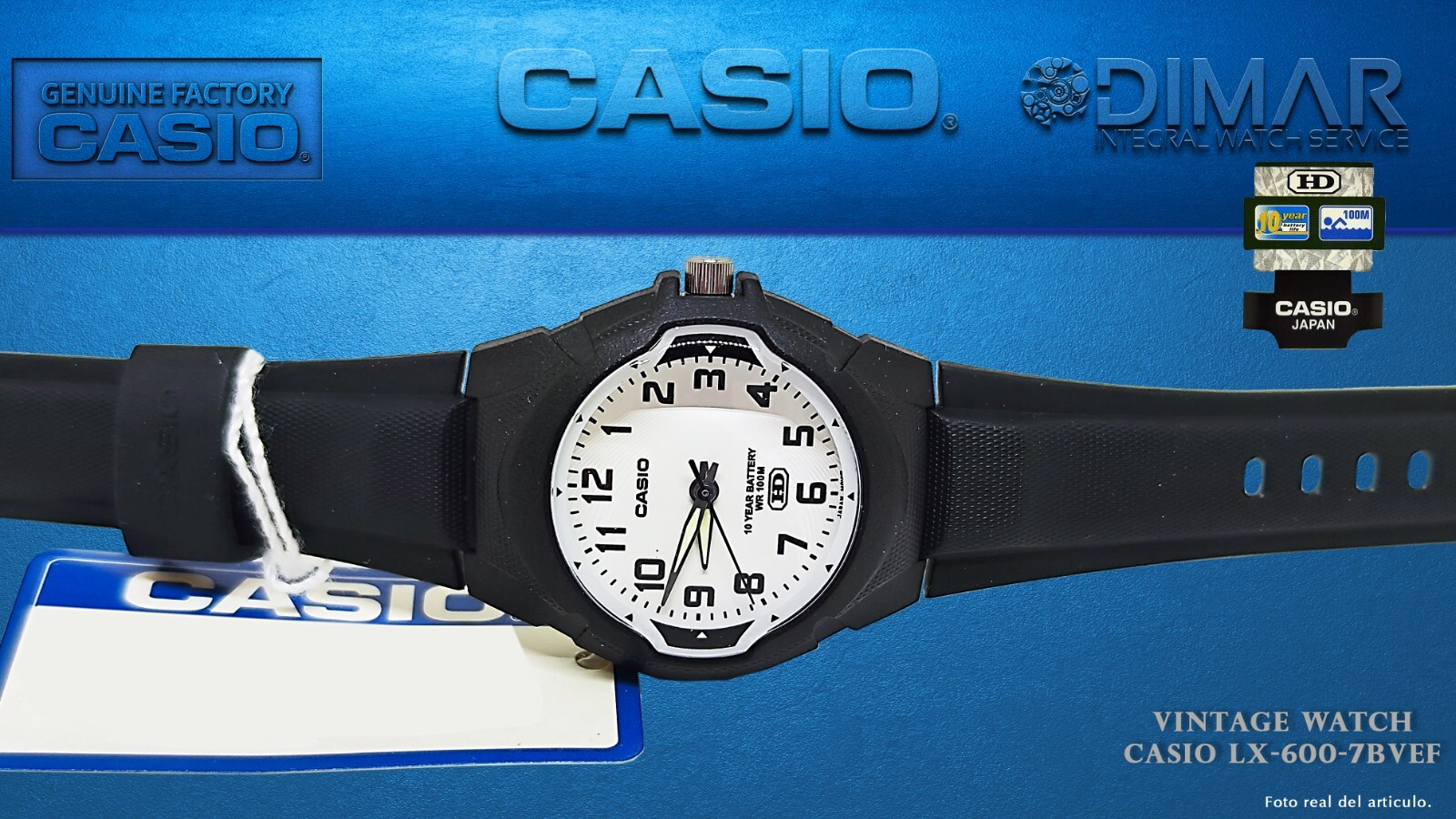 Vintage Casio LX-600-7BVEF, QW. 1311, China WR. 100M, Japan Mov’T Year. 1997.