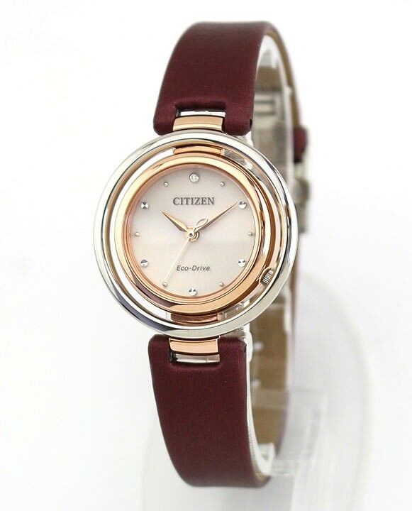 New Citizen L Eco Drive Ladies Wristwatch EM0669 21X Leather CITIZEN Gift