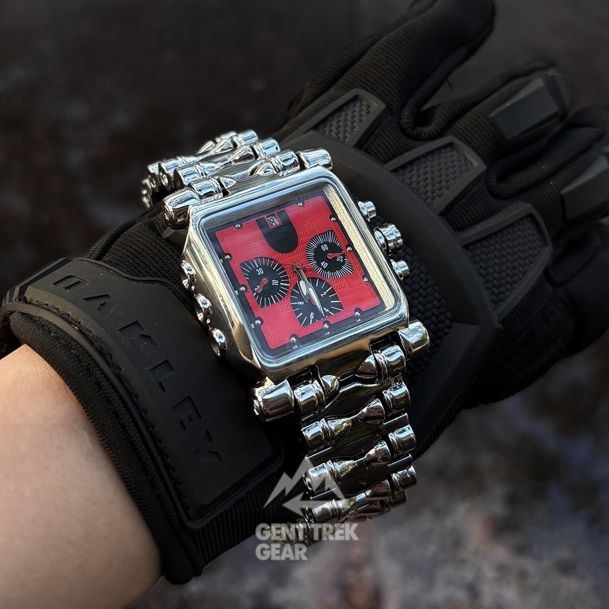 Rectangular Y2K Watch Men’s Watch Quartz Chronograph Futuristic Design