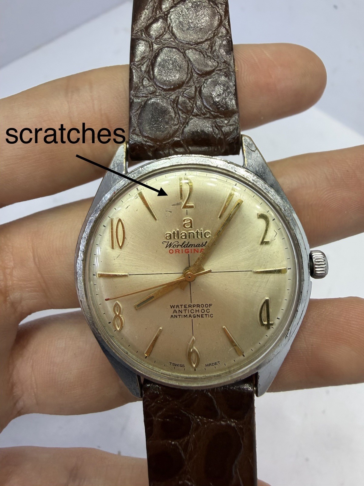 vintage atlantic watch automatic working well