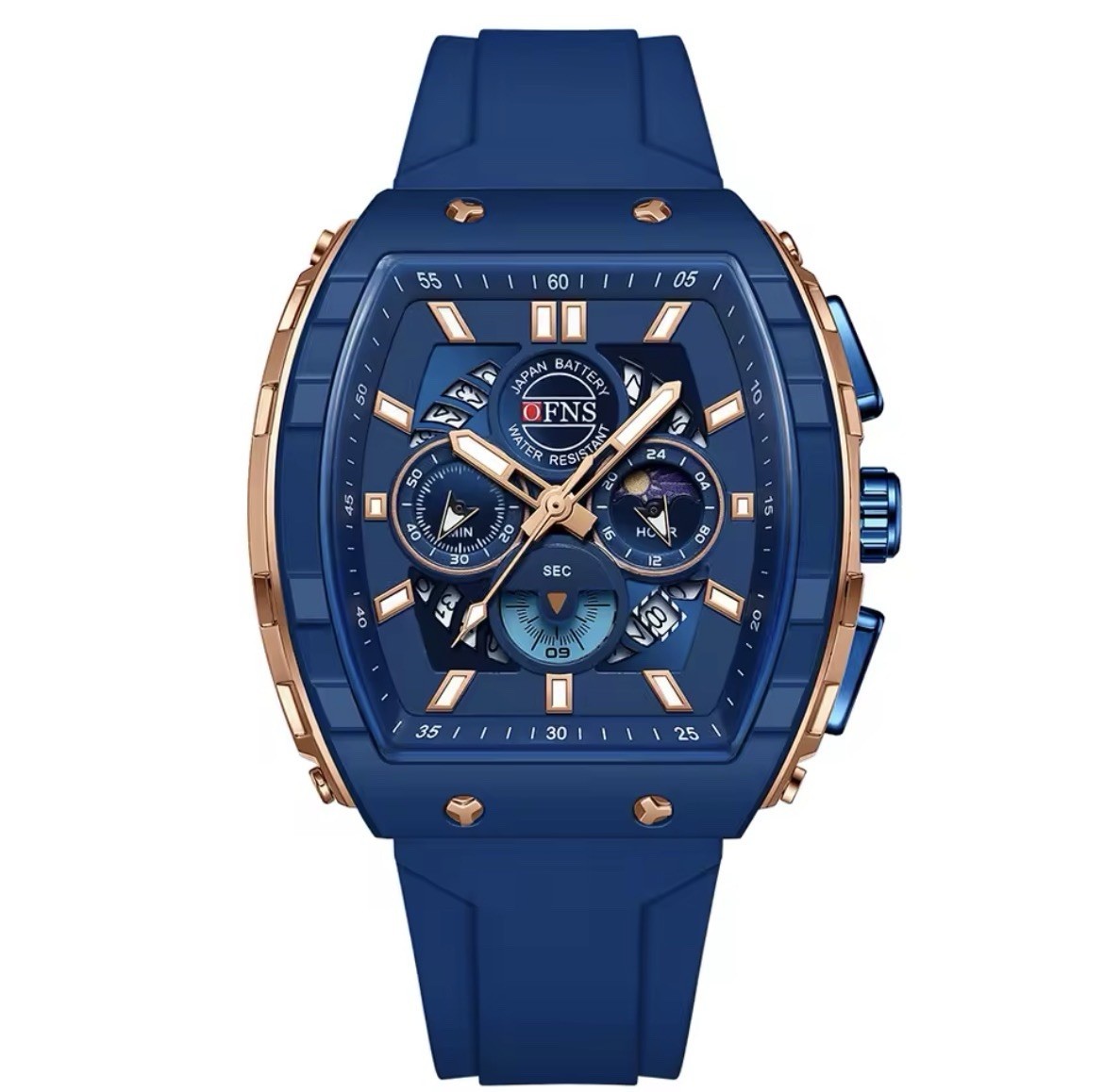Luxury Men’S Quartz Watch Multifunctional Timing Watch Three Eye Six Pin Quartz