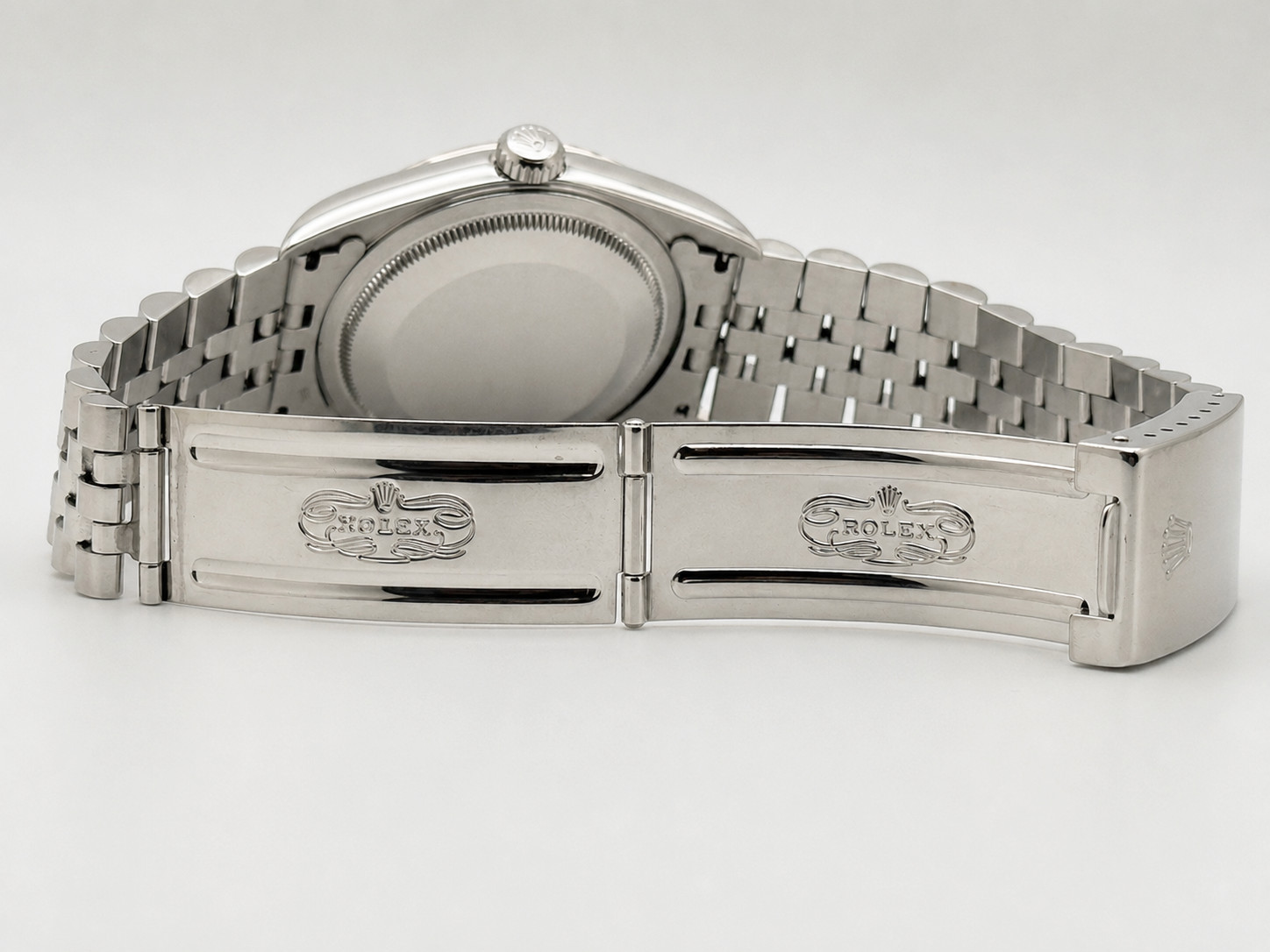 2004 Rolex Datejust 16234 36mm Silver Roman Dial 18k Gold Steel Jubilee