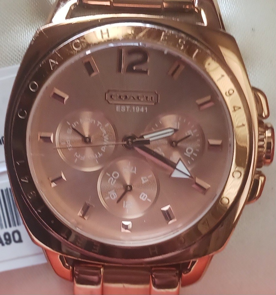 Coach Boyfriend Chronograph Rose Gold Watch CA437340522
