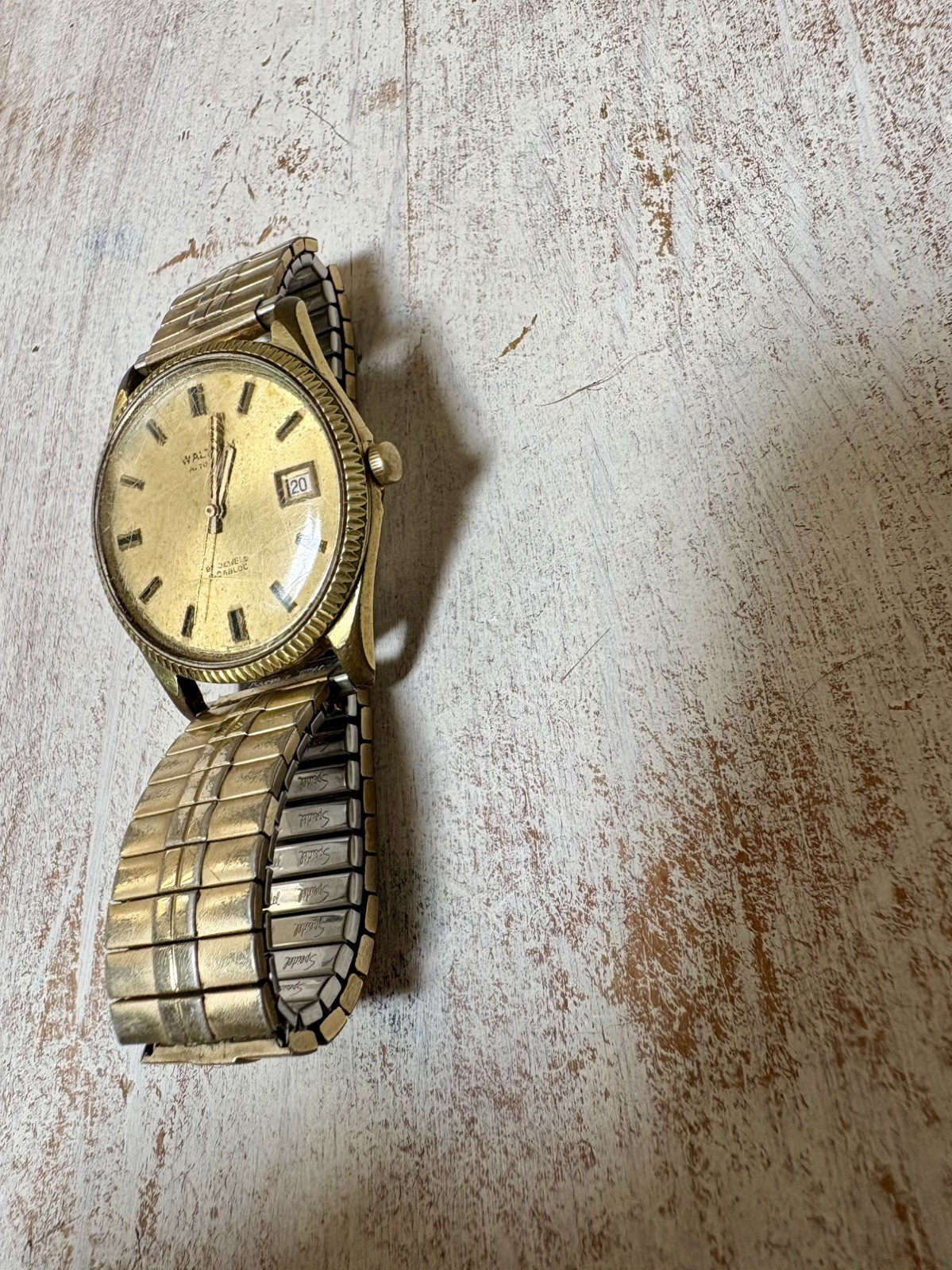 Vintage Waltham Automatic 25 Jewel Incabloc Mens Watch Gold Tone Runs Great