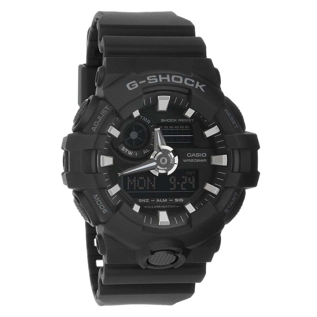 Casio G-Shock Men’s World Time Black Resin Chronograph Quartz Watch GA700-1B