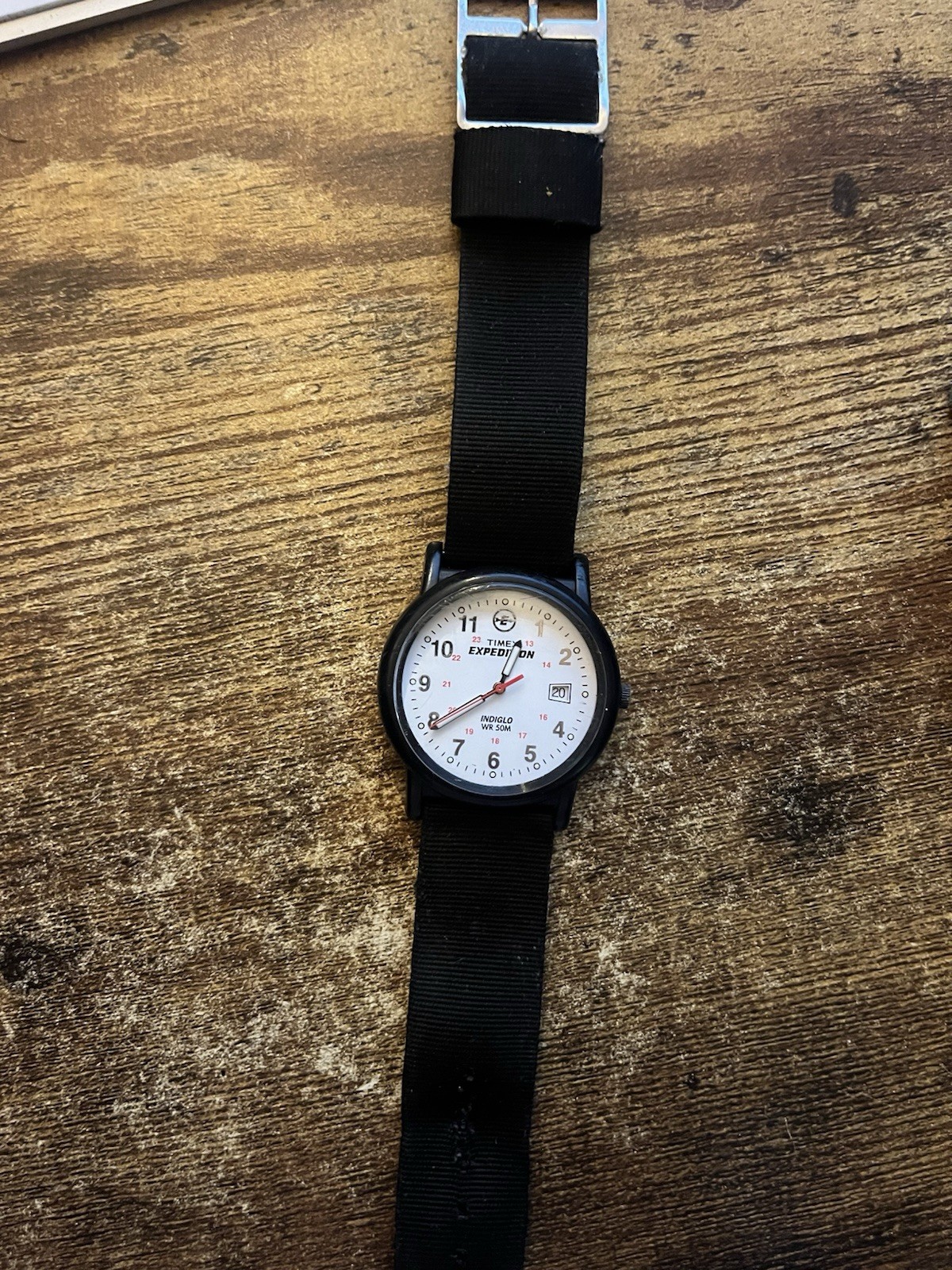 Vintage Timex Expedition Camper Black Nylon Strap