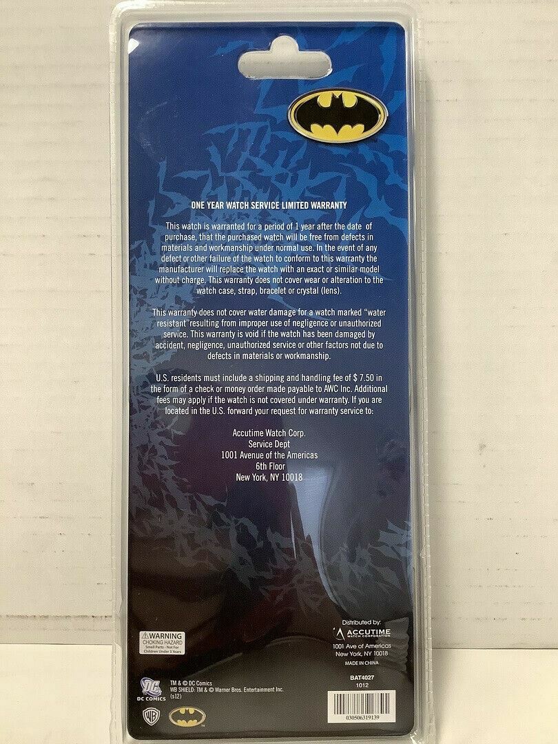 Accutime DC Comics BATMAN Kids Projection Watch Projects 10 Pictures NEW BATTERY