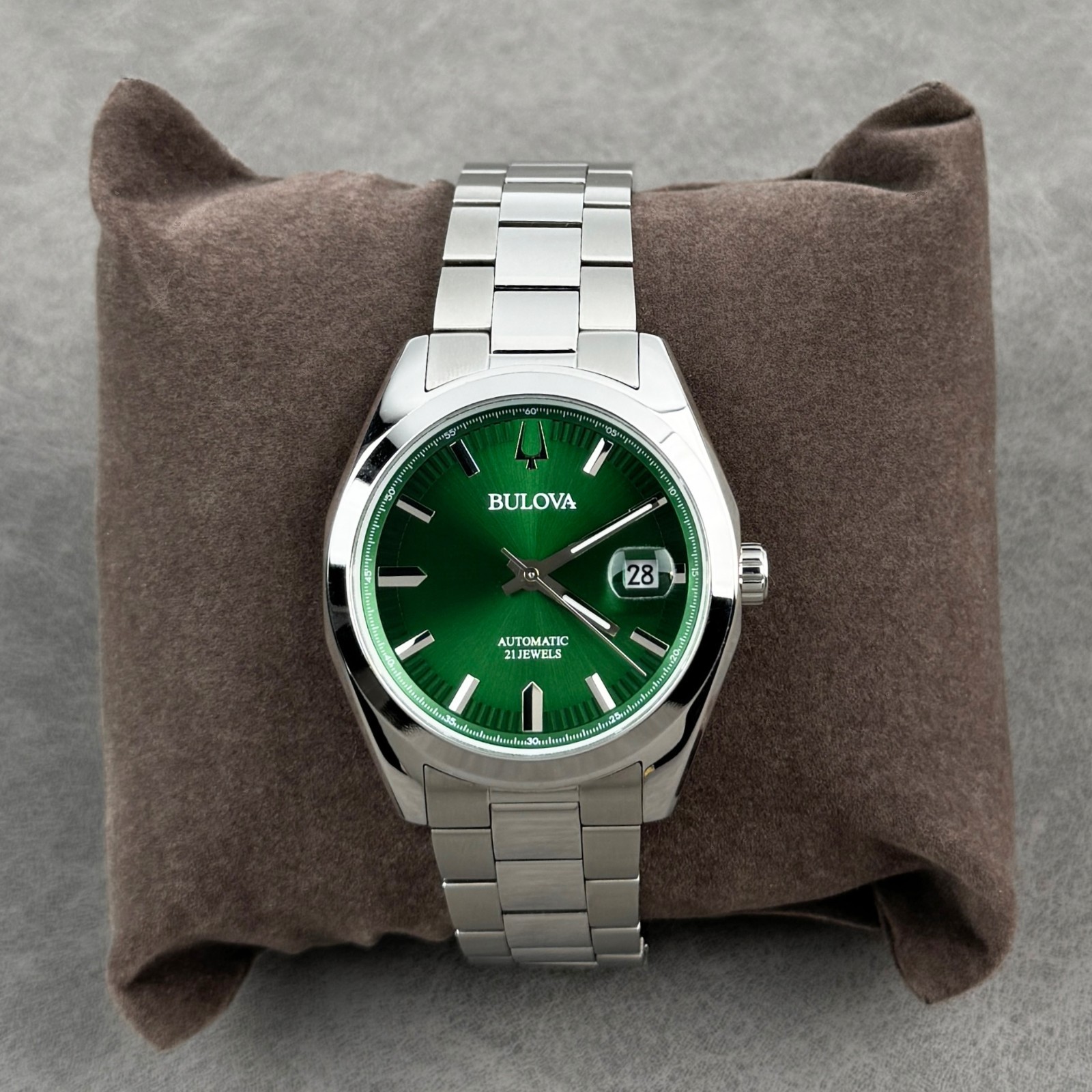 Bulova Men’s Surveyor Classic Automatic Green Dial 42mm Watch 96B4429