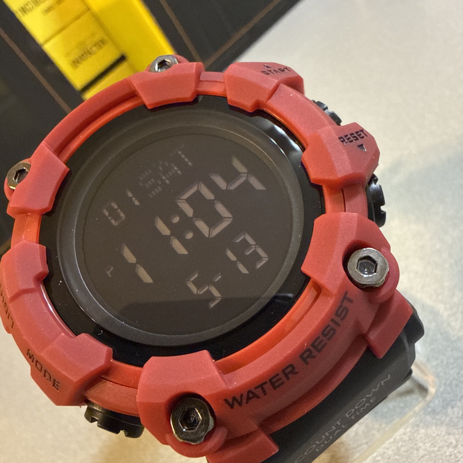 ACW1968-006 Activa Kadron x Invicta Digital Watch Men’s 53mm Black/Red