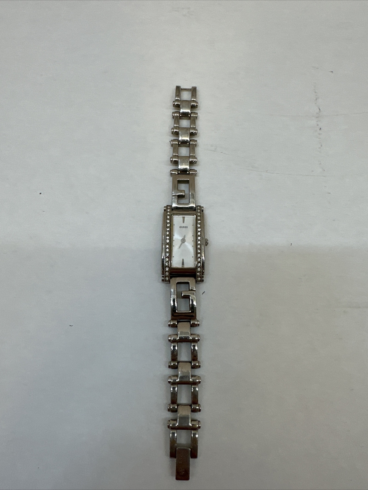 Guess Bling Dressy Formal Silverstone Quartz Women Watch Link Clasp Band G75728L
