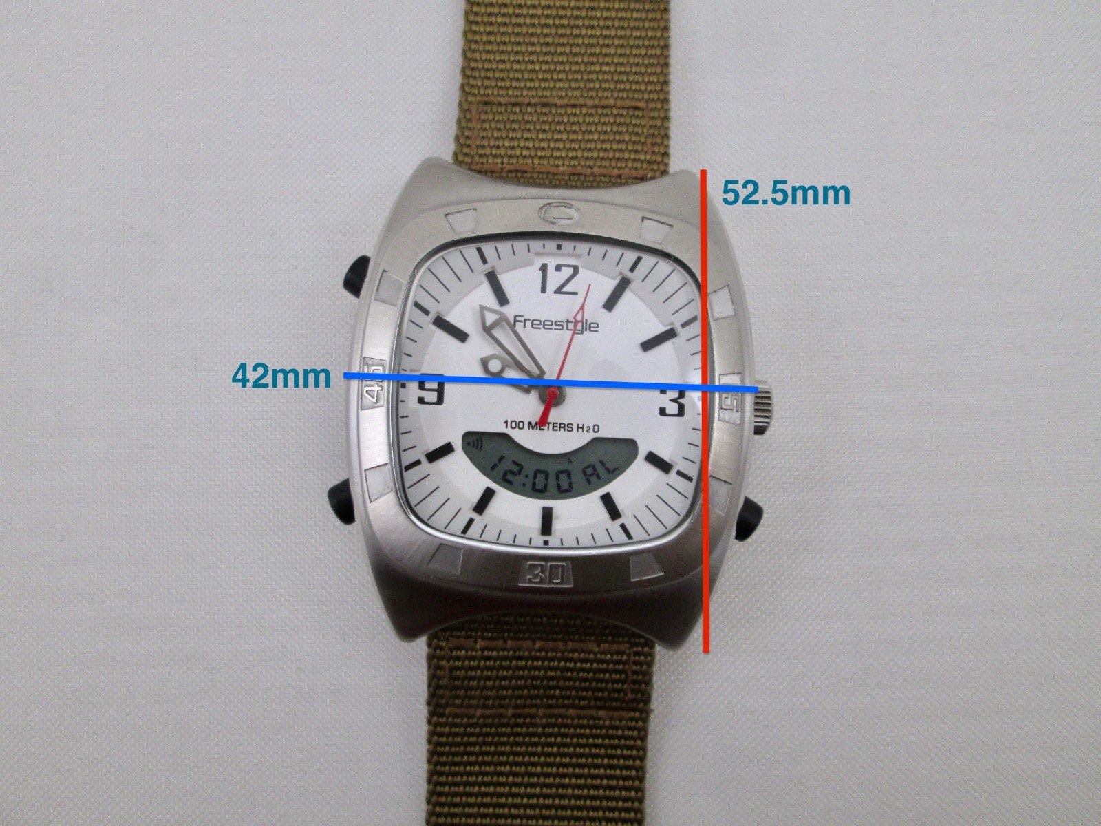 Freestyle Barra men’s analogue digital watch day date alarm stop watch light NOS