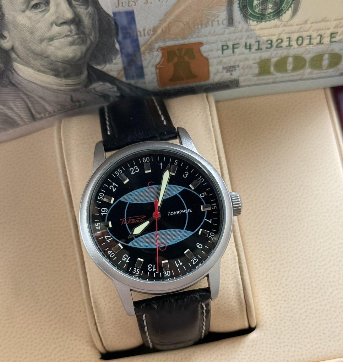 Watch Raketa 24h Mechanical Wrist Men’s Russian Vintage Soviet USSR Polar Day