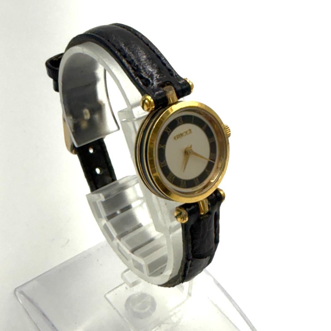 GUCCI Shelly Line Ladies Watch Black Dial 2000M 2040M Used