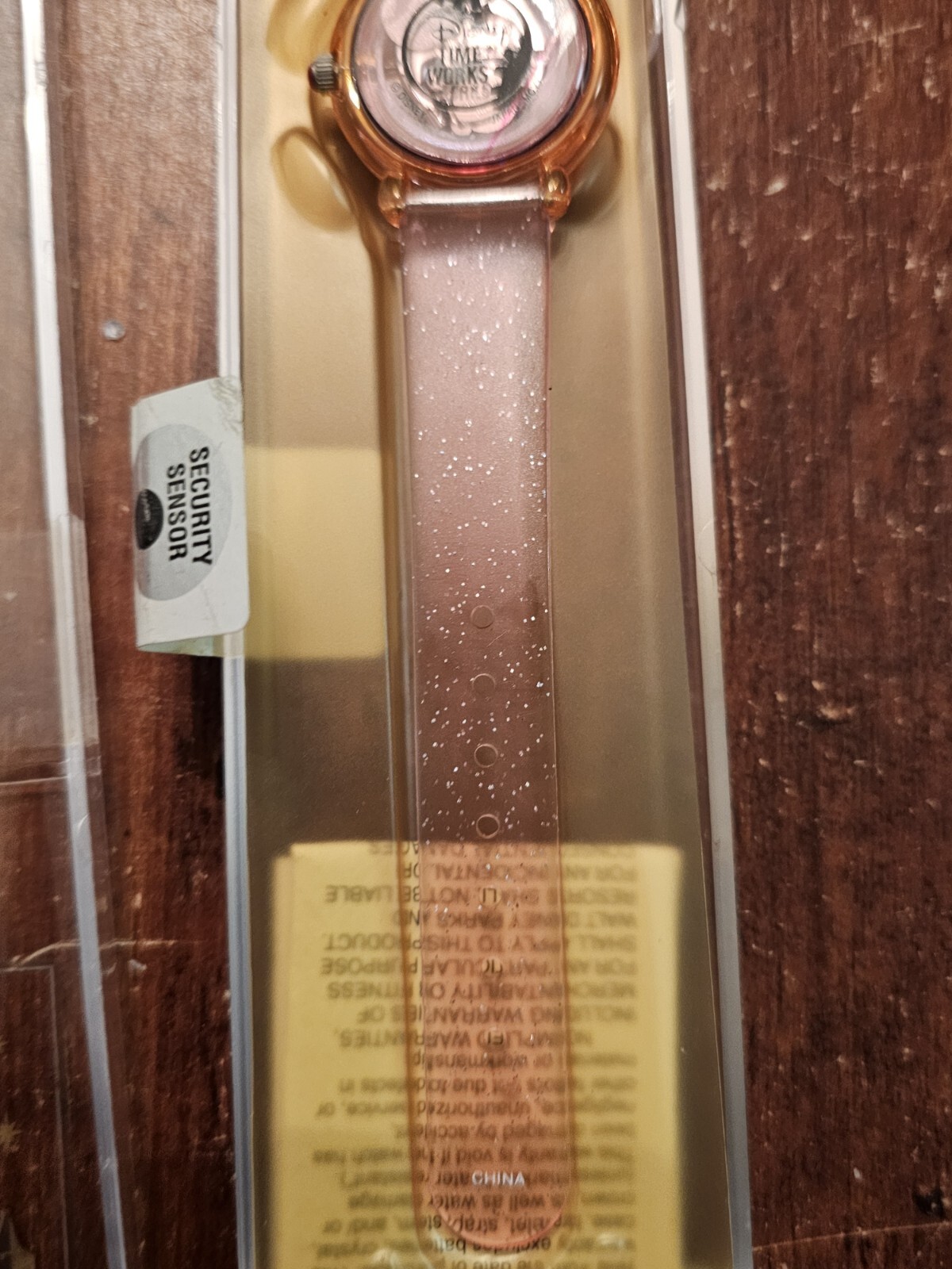 Vintage Disney Time Works Cinderella Watch With Glitter Band In Original Case