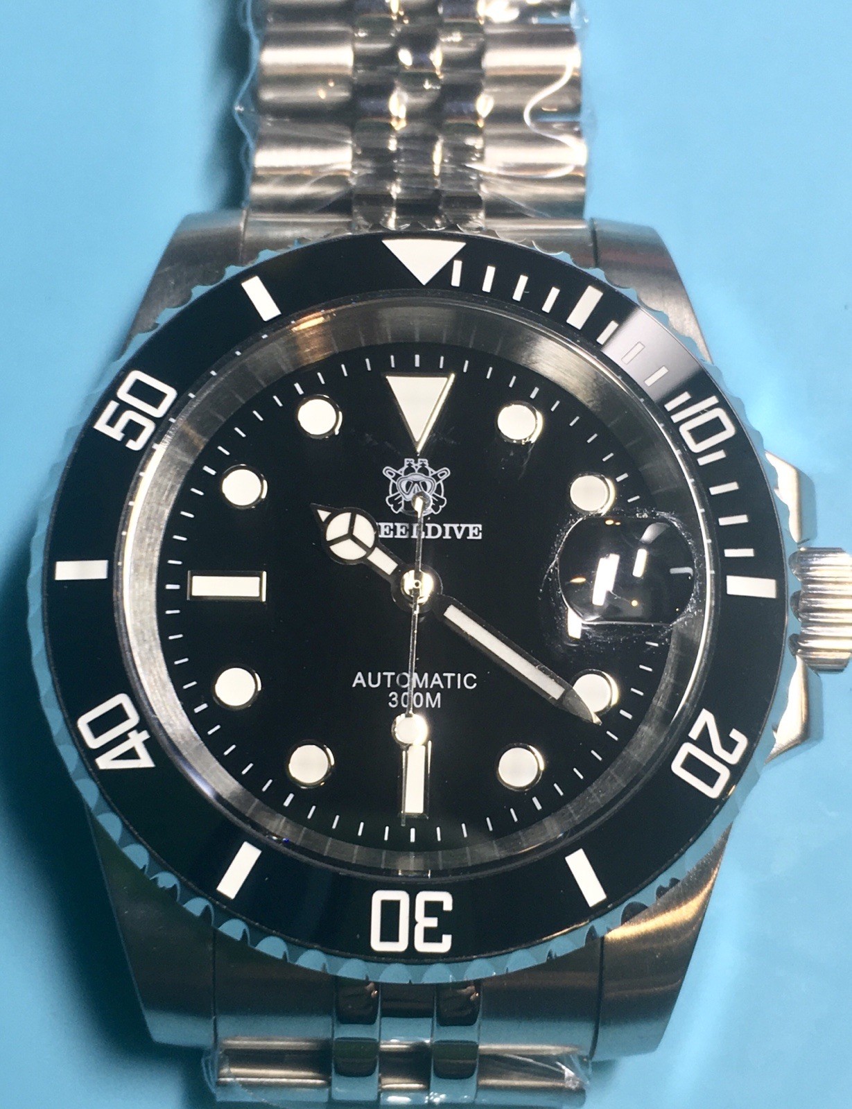 STEELDIVE SUB DIVER WATER GHOST 41MM BLACK SEIKO NH35 SAPPHIRE JUBILEE STAINLESS