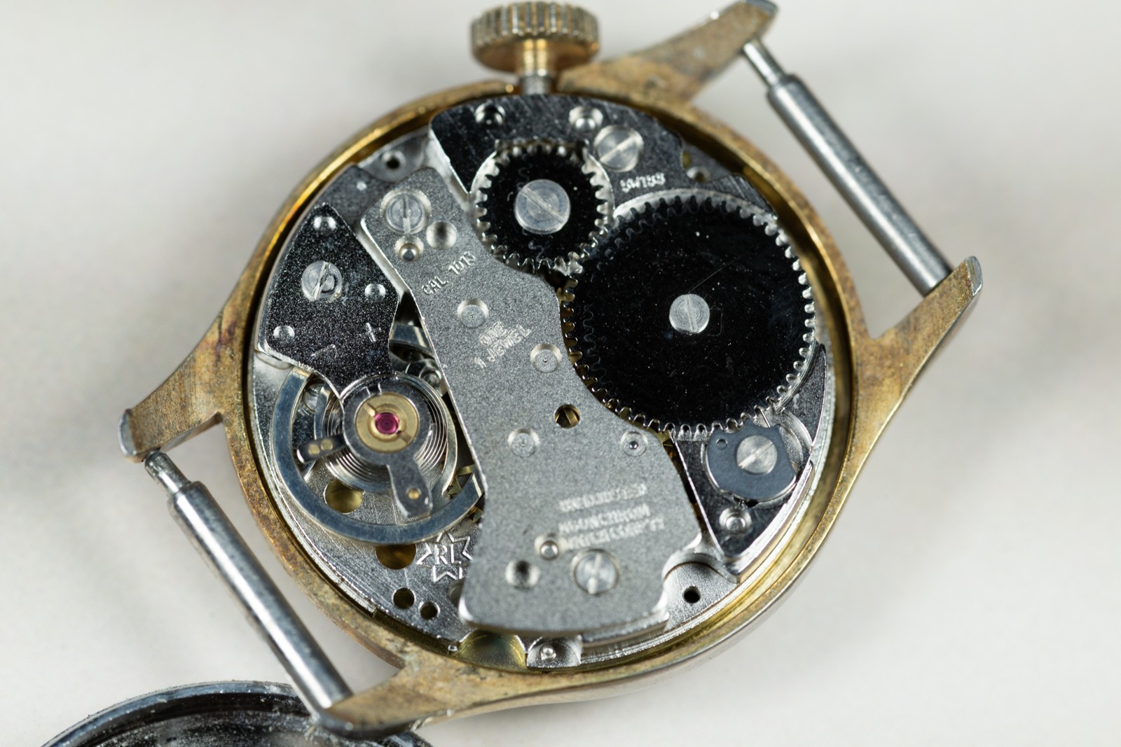 Vintage Baseball Player Dial Watch Swiss Made Novelty Sports Watch
